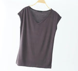 2020 Summer T-Shirt Women Casual Tees Short Sleeve Solid Color Model Tops Korean Clothes camiseta
