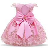 Dress Lace Pageant Frock Prom Gown Flower Beading Princess Dress 1-10Y Kids Clothing Elegant Children Birthday Party