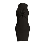 Sexy Hollow Kinesi Dress 2025 New Sleeveless Temperament Design Slimming