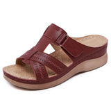 Zingj Size Summer Leisure Retro Sloping Thick Thick Shoe Leather One-Line Women's