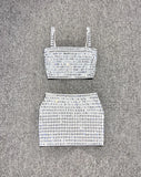 Net Dress Slim Tidling Waist Waist Vest Ass Two-Piece Sling