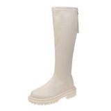 Zingj 2023 New Fashion Casual Knight Boots High Tube Medium Heel Motorcycle Boots A Hair-Outfit