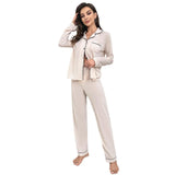 Zingj Female Autumn Winter Solid Color Cardigan Long Sleeve Home Suit Can Be Worn
