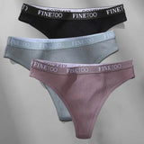 3PCS/Set M-XL Women's Thong Cotton Female Underpants Letter Waist Underwear Sexy Women's Panties Lingerie Thongs