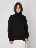Color High Collar Sweater New Comfortable Loose Temperament Pullover In Autumn Winter 2022 Oversized Sweater Women