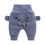 Cute Pants Boys Girl Cartoon High Waist Protection Belly Children Toddler Spring Autumn Winter Newborn Warm Velvet