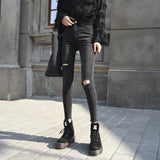 Zingj Jeans Female Nine Cent Pants 20 Spring / Summer 2024 New Korean Version Of Smoke Gray Web Celebrity High Waist Show Thin Feet Pants Tide-Outfit