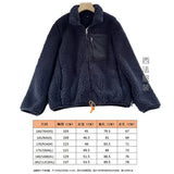 Women's Autumn And Winter Fashion Colliding Splicing Lead Resin Zipper To Keep Warm Imitation Lamb
