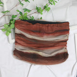 Sweet Cool Hottie Ultra-Short Umbilical Wrap Chest Sleeveless Coat Yarn Folding Tie Dye Chest Tight Waistcoat