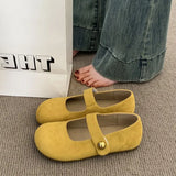 Elegant Mary Shoes Summer New Lovely Lady Style Frosted Round Head Shallow Single