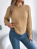 Shooting Autumn And Winter Casual Pure Color Lantern Sleeve Irregular Jacket Sweater Women's