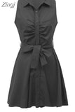 Women Printed Long Sleeve Dress Casual Bandage Mini A-line Dresses Sexy Party Summer Feminias Vestidos Women