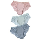 Lace Panties For Women Panties Set Solid Color Low Waist Plus Size Female Sexy Underwear Lingerie Seamless Briefs
