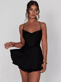 Women's Short Style Xia Xin Style Bare Back Sexy Fashion Satin Satin