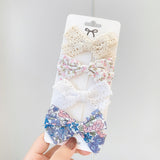 New Leopard Printed Bowknot Hair Clips For Cute Girls Lace Handmade Hairpins Boutique Barrettes Kids Hair