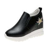 Spring And Autumn New Korean Version Of Fashion Cake Shoes Women Increase Pure Color Casual Small White Shoes Wedge Women's