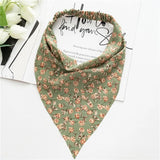 Hair Scarf Scrunchies Vintage Triangle Bandanas Hairband Headband Without Clips Elastic Hair Bands Headwrap