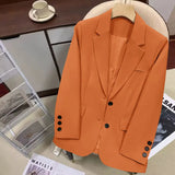 Zingj Small Suit Jacket Female Small 2024 Spring And Autumn New Korean Version Of Loose Suit Design Sense