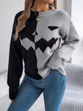 Shooting Autumn And Winter Halloween Ghost Pumpkin Bump Color Long-Sleeved Jacket Sweater Women's