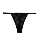 Cotton Lace Thongs Women Transparent Low-waist Underpant Hollow Out Thong Female G-String Underwear Lingerie