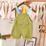 Toddler Baby Boys 6M-4T Kids Summer Romper Solid One-Pieces Sleeveless Casual Jumpsuit 4