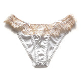 Eyelashes Lace Panties Women Underwear Low-waist Lingerie Embroidery Breathable Underpants Female G String