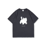 Aesthetic Black Cat Print Oversized T-shirtOutfit