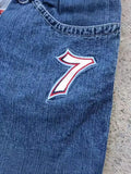 Shorts Men's Hip-Hop Rap Harajuku Style Casual Vintage Denim Shorts Mid-Waist Basketball