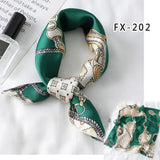 Square Silk Scarf Women Fashion Print Small Neck Scarfs Office Lady Hair Band Foulard Hand Kerchief Female Bandana