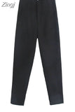 Women Pants High waist Pants Black White Pink Casual Trousers Woman Summer Fashion Trouser Funky Streetwear