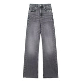 Street Fashion Temperament Gradually High-Waisted Jeans Fashion Elegant Niche INS Loose Straight