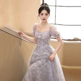 Art Exam Evening Dress Woman 2025 New Long-Sleeved Light Luxury Small Temperament Long Banquet Host Ponpong