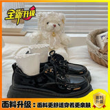 New British Style Mary Precious Shoes Women's Loose High Thick-Sed Jk Small Leather Shoes Spring And Autumn Students Casual Single