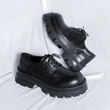 Zingj Shoes Male Business Dress Big Head Senior Sense British Wind Thick Sole Increased Wedding Groom Derby Shoes