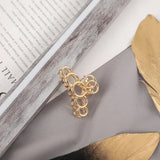 Women Girls Cute Heart Hollow Geometric Gold Alloy Hair Claws Sweet Headband Hair Clips Hairpins Fashion Hair