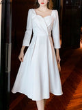 White Long Dress Women Elegant Chic Pearl Spaghetti Strap Prom Dress 2023 Autumn Casual Long Sleeve Evening Party