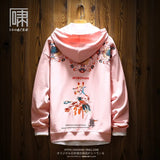 Style Men Hoodie Plus Velvet Harajuku Style Sweatshirt Loose Hoodie Trendy Brand Hip-Hop Student Hoodie