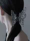 Hollow Out Butterfly Large Hair Claw- Outfit