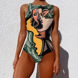 One Piece Swimsuit 2021 New Push Up Swimwear Women Vintage Retro Bathing Suits Bodysuit Beach Wear Backless