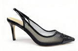 Ziran's New Fine Back Empty Single-Shoe Women 2025 Summer Buckle With Net Tips Sexy High