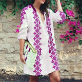 Sexy Boho Summer Beach Dress Women Beachwear Cotton Tunic Plus Size Clothing Loose Woman Clothes Club Party Dress