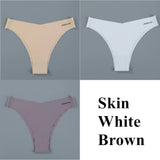 M-XL Seamless Ice Silk Women Panties Sexy Pantys Solid Colors Breathable Pantys Underwear For Girls Lingerie Hollow