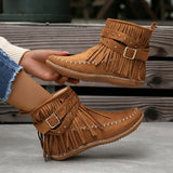 New Sweet Bohemian Leisure Fairy Shoes Fashion Short-Barrel Tassel Boots Online Celebrity Short Boots Children's