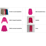 2021 Autumn Winter women fashion long sleeve Fleece Hooded Sweatshirts + Fleece warm pants Solid color