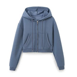 Women's Sports Style Suture Decoration Tight Waist Double-Sided Trumpet Trousers Zippered Sweater