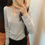 Knitted Sweater For Girls In Autumn And Winter, The New Style Is Chic And Beautiful, With A Slim Bottomed Sweater In The