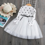 Girls Dress Polka Dot Long Sleeves Girls Dress For Autumn Winter Casual Costume Birthday Party Dress Vestido Infantil 1