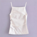 Black Backless Top Women White Sleeveless Cami Top Party For Woman Fashion Summer Sexy Tops Woman 2023 Elegant Woman