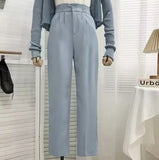 Zingj Sense Wide Leg Pants Female 2024 New Spring And Autumn Thin High Waist Black Suit Pants Loose Straight Leg Casual