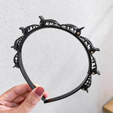Alice Pearls Elegant Hairbands Men Women Sports Headband Double Bangs Hairstyle Make Up Hairpins Fashion Hair